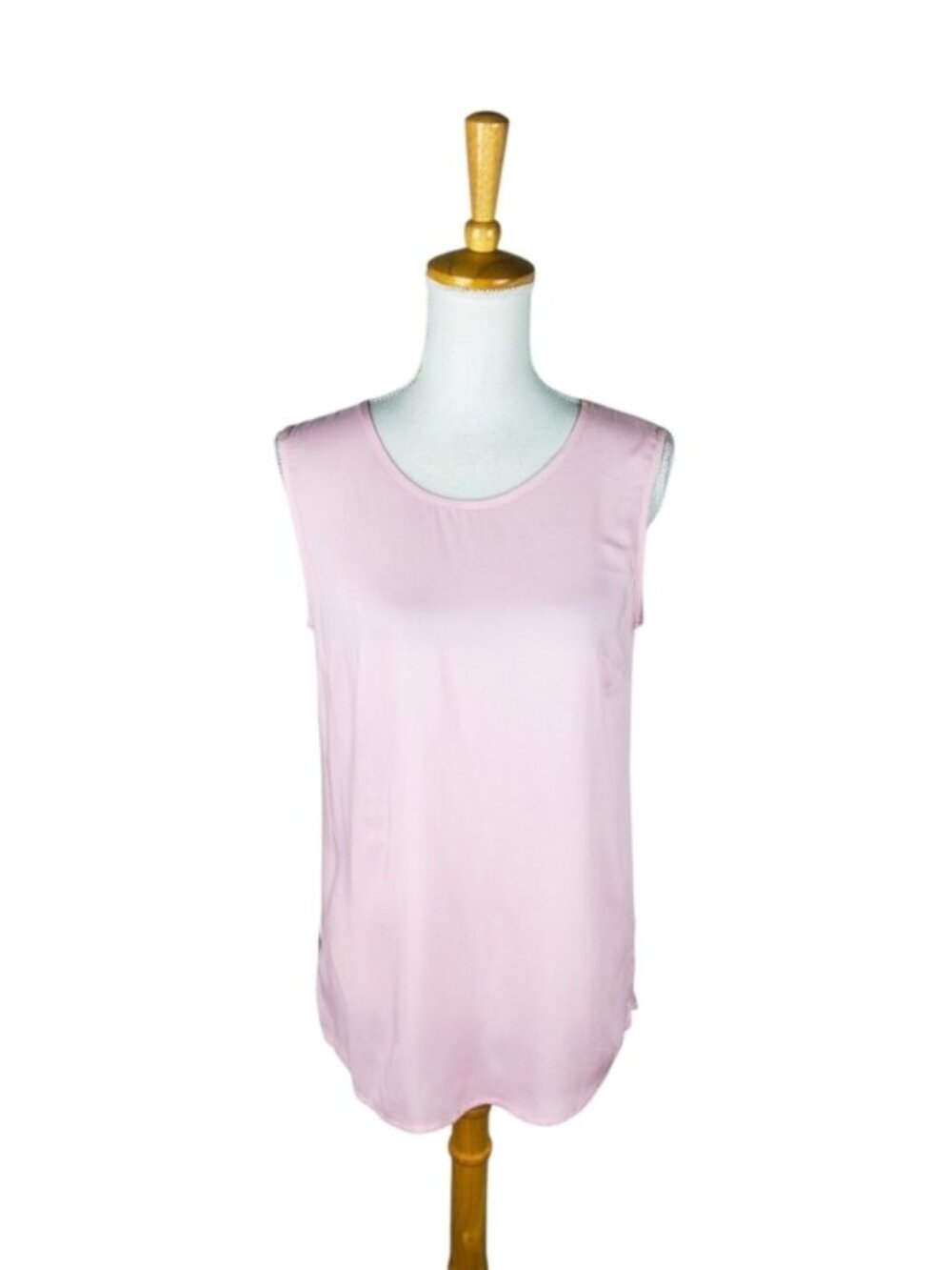 Basler Pale Pink Sleeveless Scoop Neck Tank Small